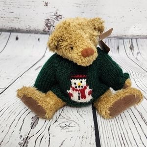 Heartfelt‎ Collectibles Bear Green Snowman Christmas Sweater
